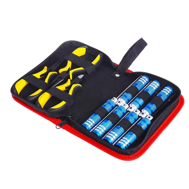 

10 Pcs/Set RC Helicopter Screwdriver Pliers Hex Repair Tools Set with Bag AXYA