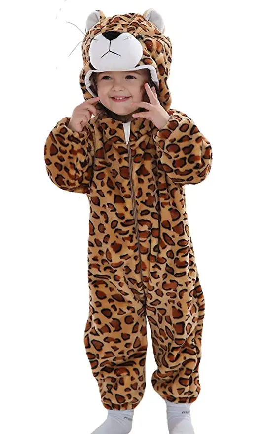 Новинка; Детский костюм с Пчелой и насекомыми; комбинезон; вечерние костюмы на Хэллоуин для костюмированной вечеринки; праздничная одежда на Рождество - Цвет: Leopard