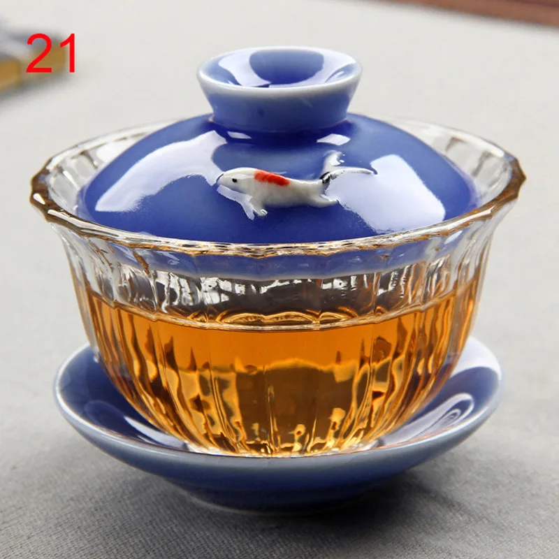 Китайский традиционный чайный набор gai wan из костяного фарфора сервиз Dehua gaiwan