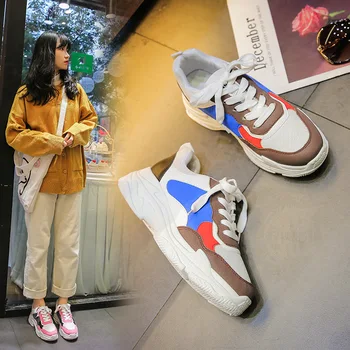 

W- Spring and autumn trend breathable casual outdoor personality color matching trend wild outdoor street fashion shoes women