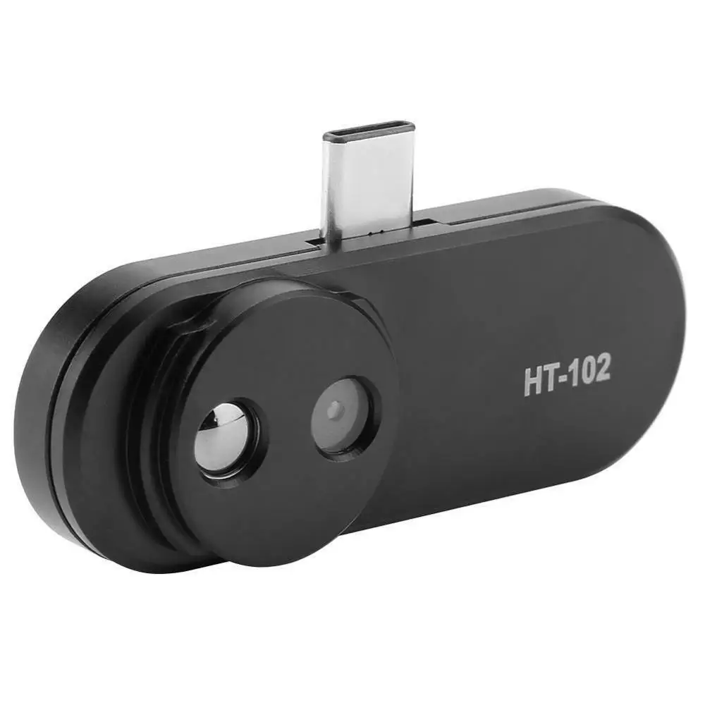 US $129.00 HT102 Thermometer Multifunction Meter Handheld Detection Mobile Phone Infrared Black High Thermal Imager for Android