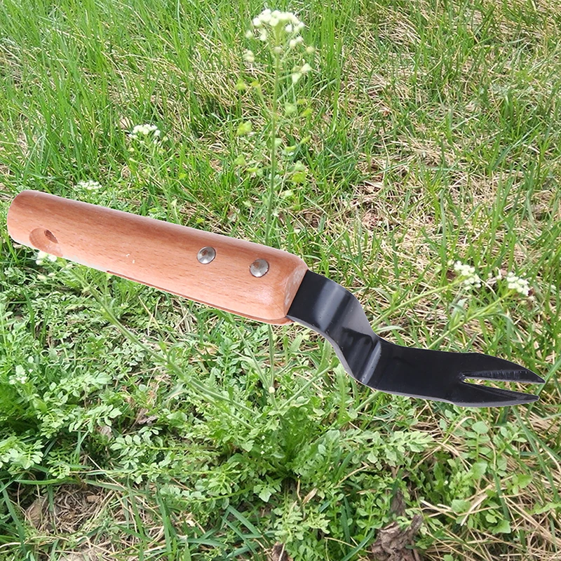 Раздвоенная голова рука Лопата против сорняков Weeder сад во дворе обрезки Инструменты гаджеты