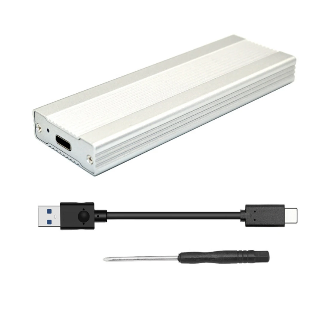 Silver C to A XT-XINTE NVME SSD корпус PCI-E M.2 для USB 3,1 type-C адаптер USB C 10 Гбит/с RTL9210 M2 M ключ PCIE жесткий диск внешний бокс - Цвет: Silver C to A