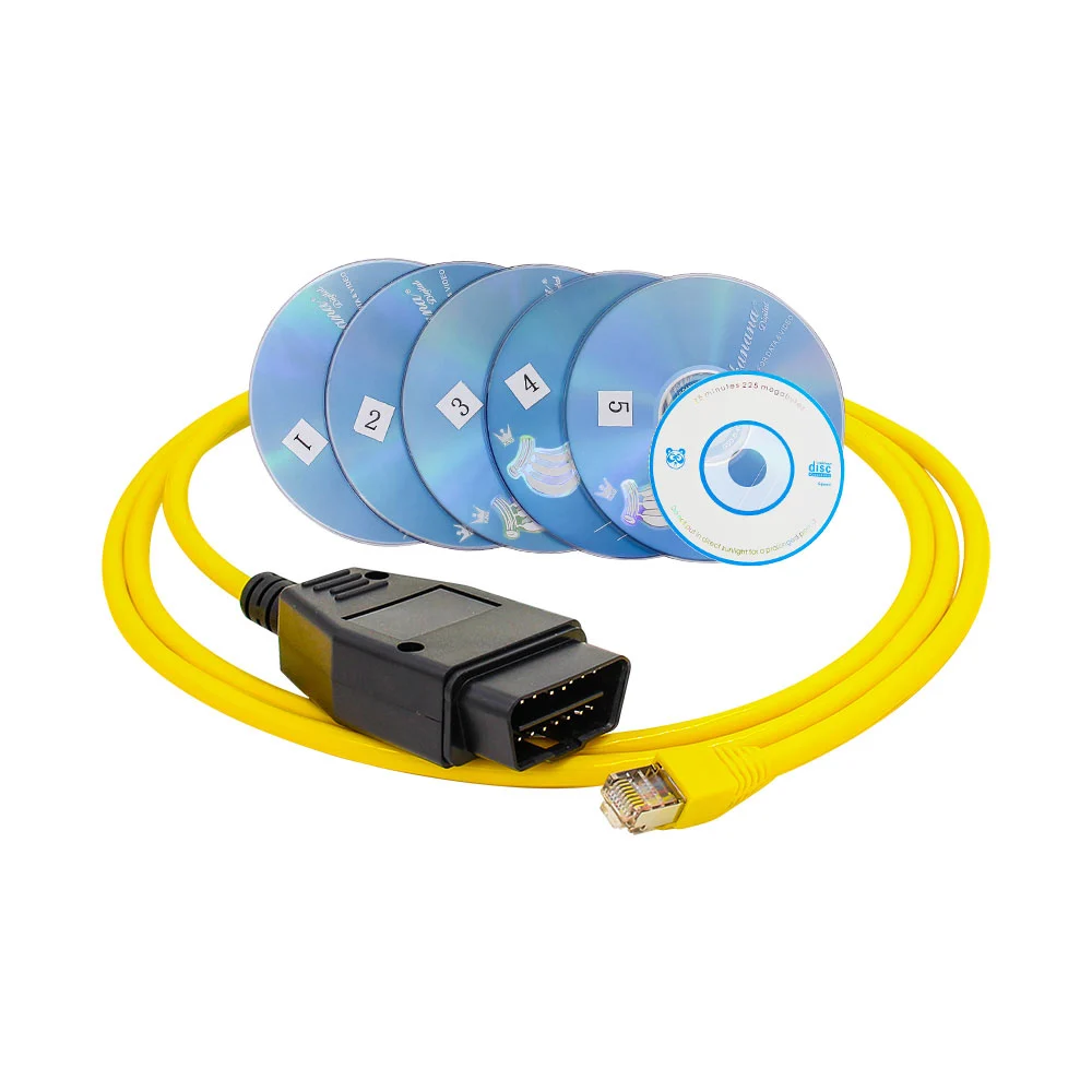 ESYS 3.23.4 v50. 3 OBD диагностический кабель для bmw ENET Ethernet в OBD интерфейс E-SYS ICOM 2 кодирование для F серии для BMW ESYS - Цвет: with CD