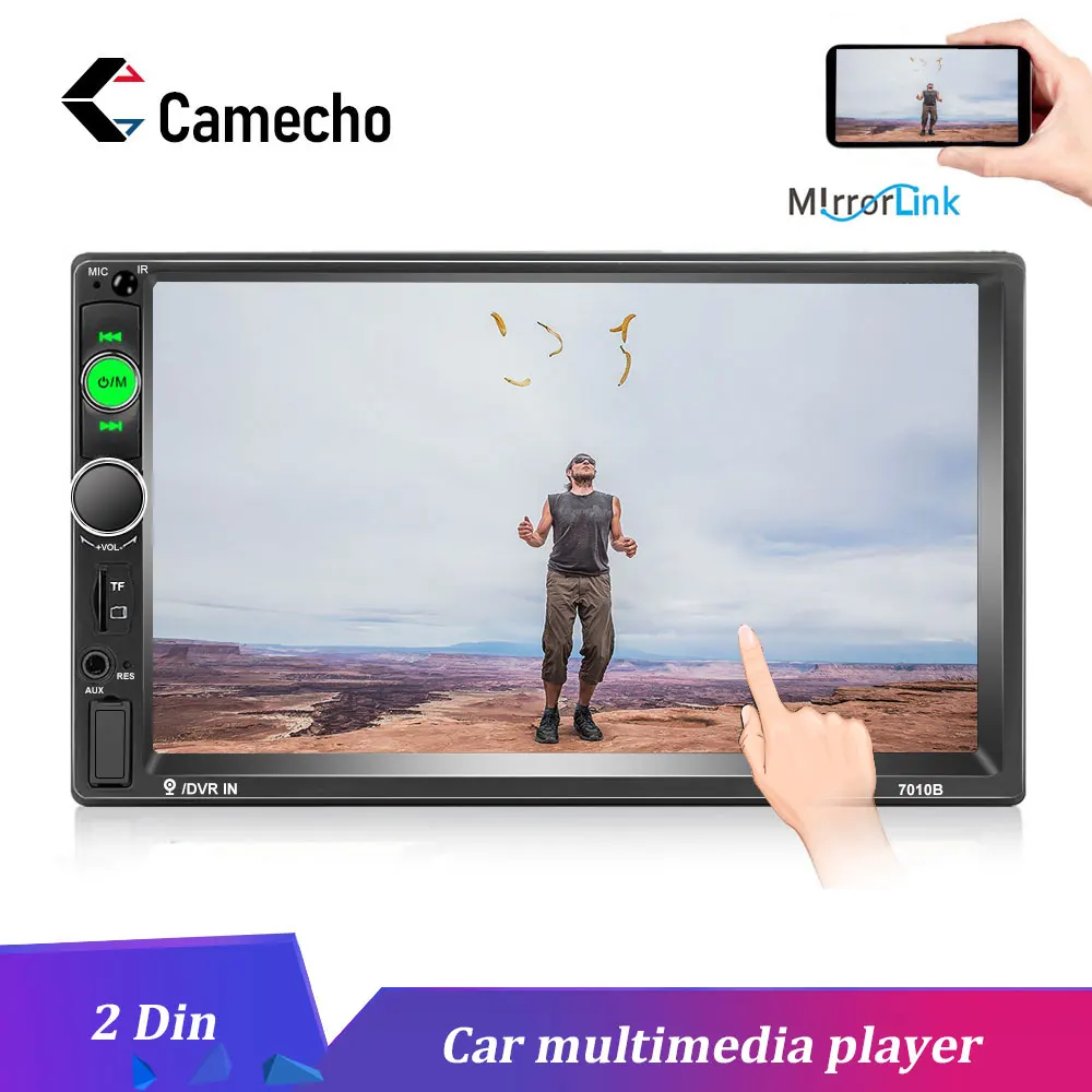 Podofo 2 Din Авторадио 7 &quotHD Android Mirrorlink 7010B автомобильное радио Bluetooth Автомобильный