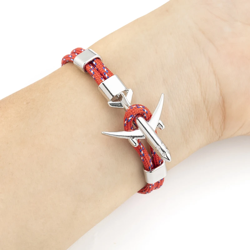 20 цветов модные браслеты с якорями для мужчин и женщин Очаровательная цепочка