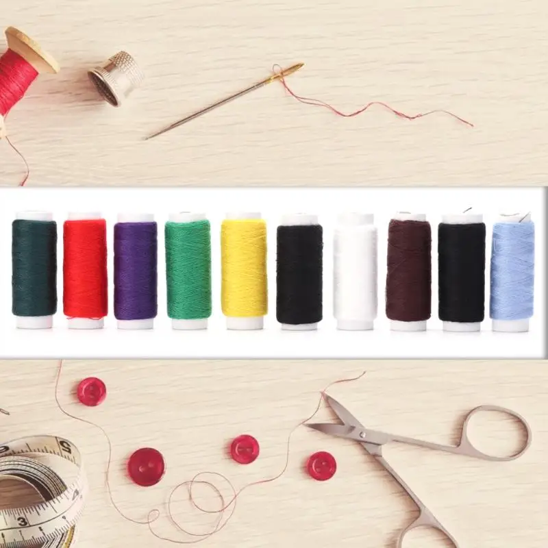 10 шт./компл. 90 м хлопковая одежда с вышивкой швейные нитки DIY ручной работы шить рукоделие квилтинга инструменты аксессуары
