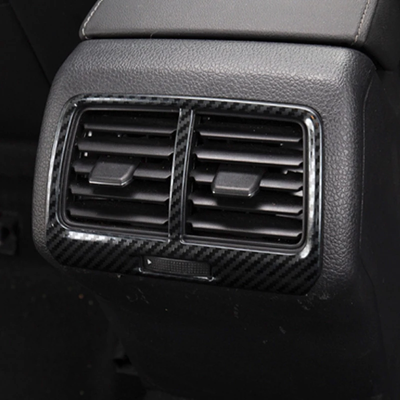 CARMANGO for VW Volkswagen Golf 7 MK7 2013- Car Rear A/C Air Vent Outlet Panel Cover Chrome Trim Frame Sticker Accessorie