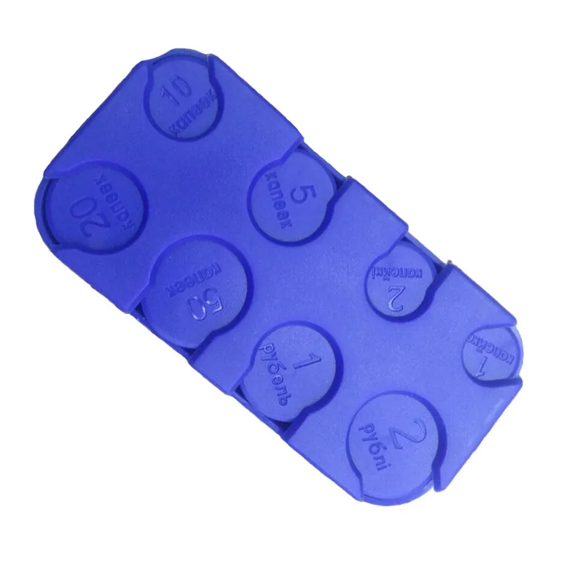 Пластиковый диспенсер для монет в русском рубле коробка хранения кошелек сбора