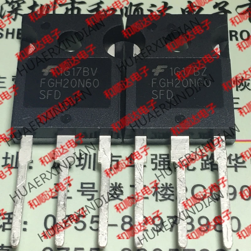 5 шт., новые оригинальные кнопки FGH20N60SFD-247 600V 20A