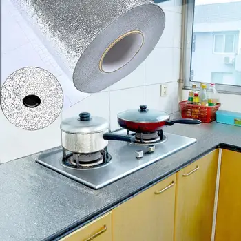 

Aluminum Foil Wall Sticker Water Proof Self-Adhesive Anti-Fouling Home Kitchen Kitchen Sticker