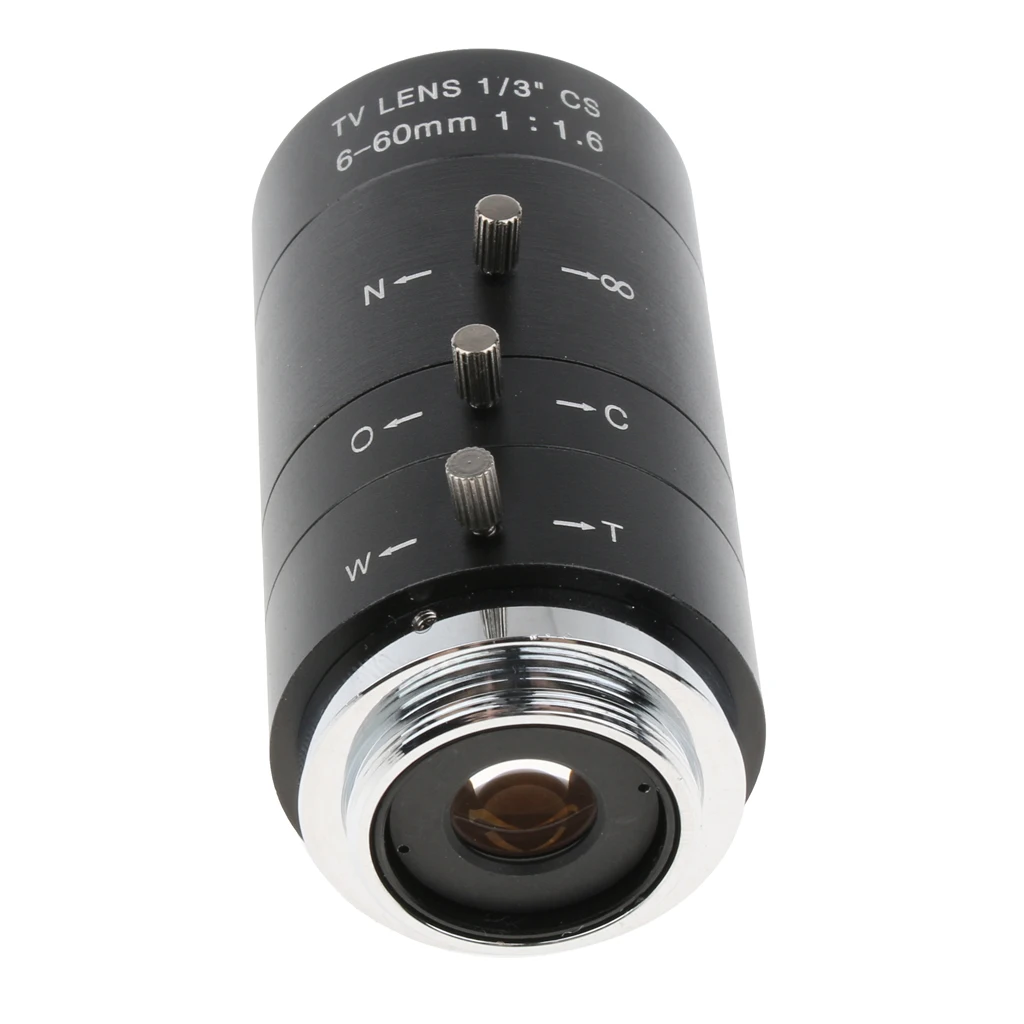 Промышленная ручная камера 6 60 мм 1/3 &quot ирис зум фокус ТВ объектив CS Mount|Адаптеры