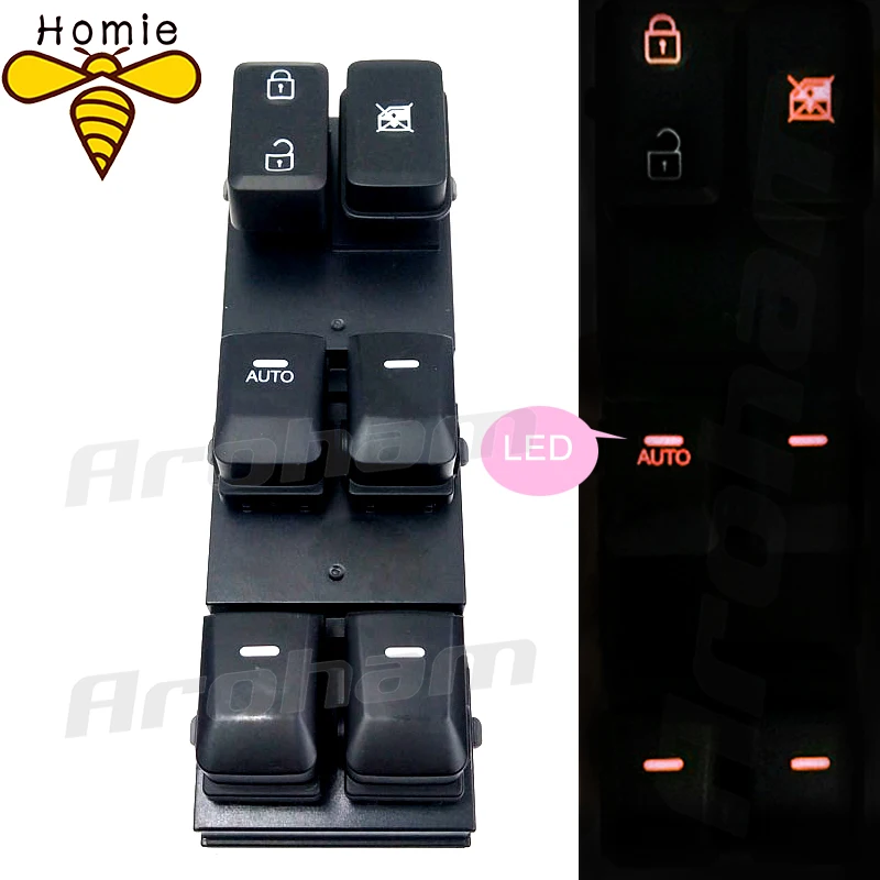High Quality No Panel 16Pins Power Window Switch For 2011 2016 Kia