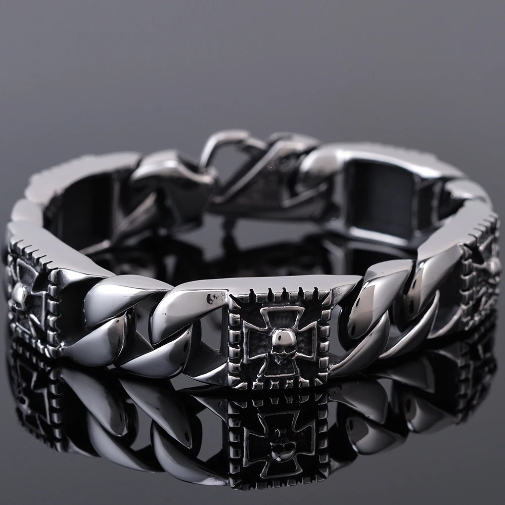 Мужской браслет скелет с черепом из нержавеющей стали 316L|men bracelet|bracelet menskeleton bracelet |