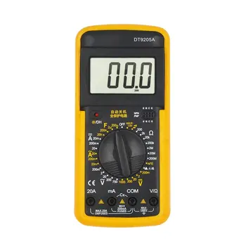 

DT9205A Handheld Digital Multimeter 1999 Counts AC/DC Voltage Current Resistance Meter Capacitance Test Diode Tester