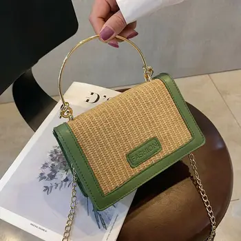 

Uk StockWomen Bohemian Woven Handbag Straw Rattan Wicker Sling Bag Casual Clutch