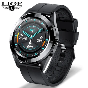 

LIGE New IP68 Waterproof Smart Watch Mobile Phone Men Women Heart Rate Blood Pressure Monitoring Sport Multi-function Smartwatch