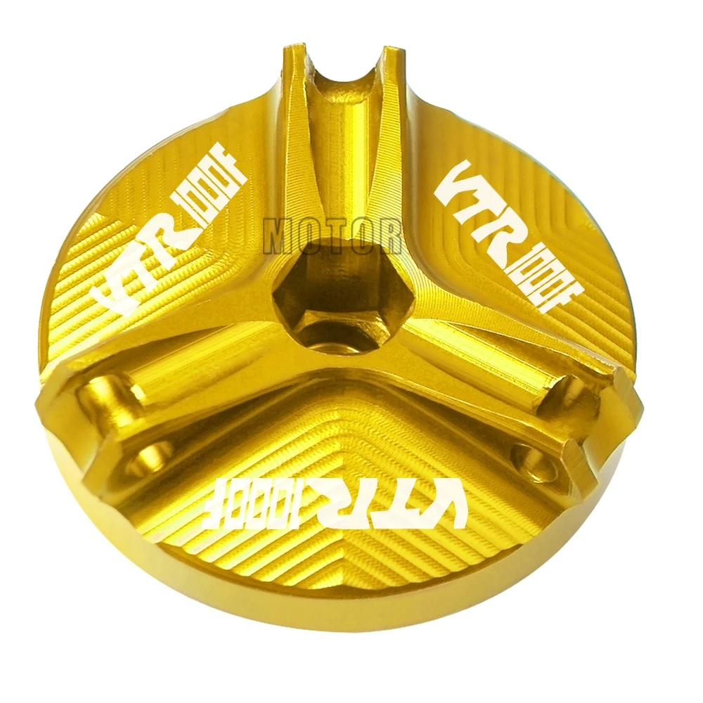 Для мотоцикла Honda VTR1000/F/FV/FW/FX firesstorm M20* 2,5 Крышка Масляного наполнителя Болт Винт двигатель масляный заглушка VTR 1000 VTR1000F - Цвет: Gold