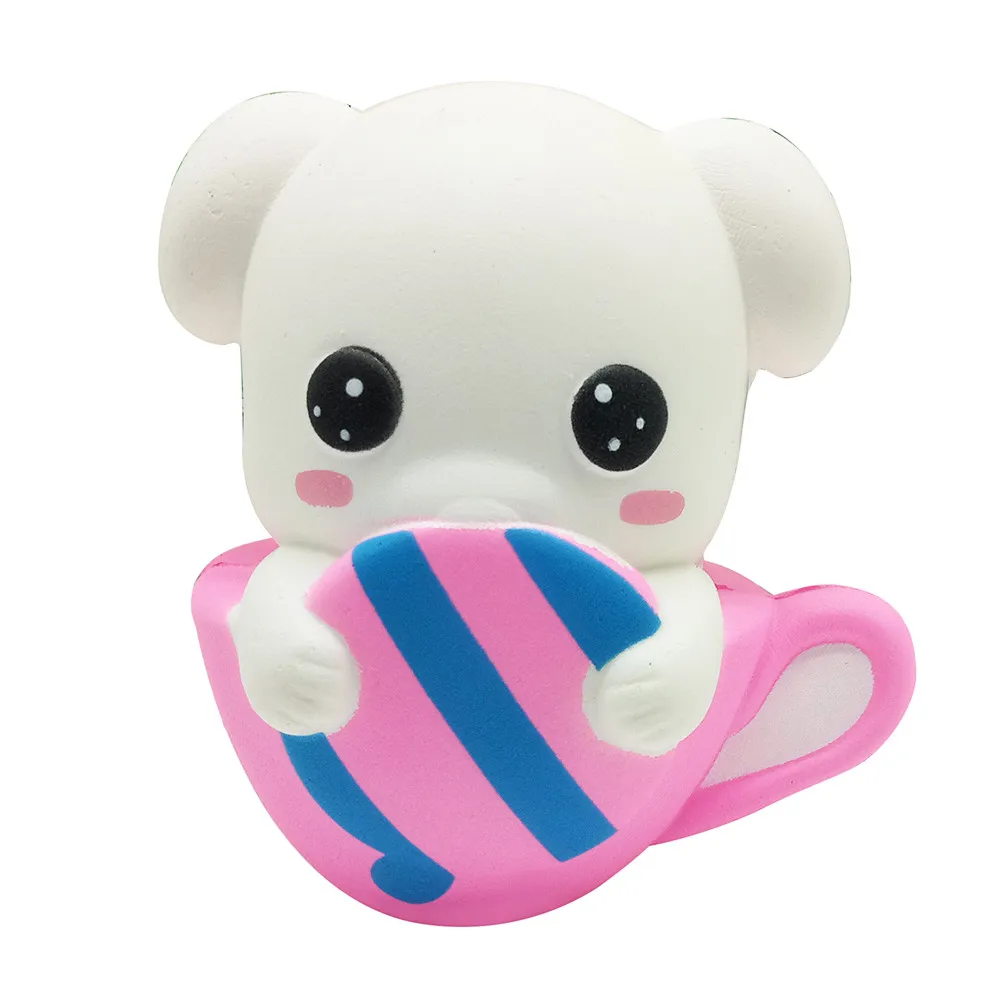 as shown Squeeze Cup Dog Slow Rising Decompression Toys Easter Gift Phone Strap 0904 - Color: as shown