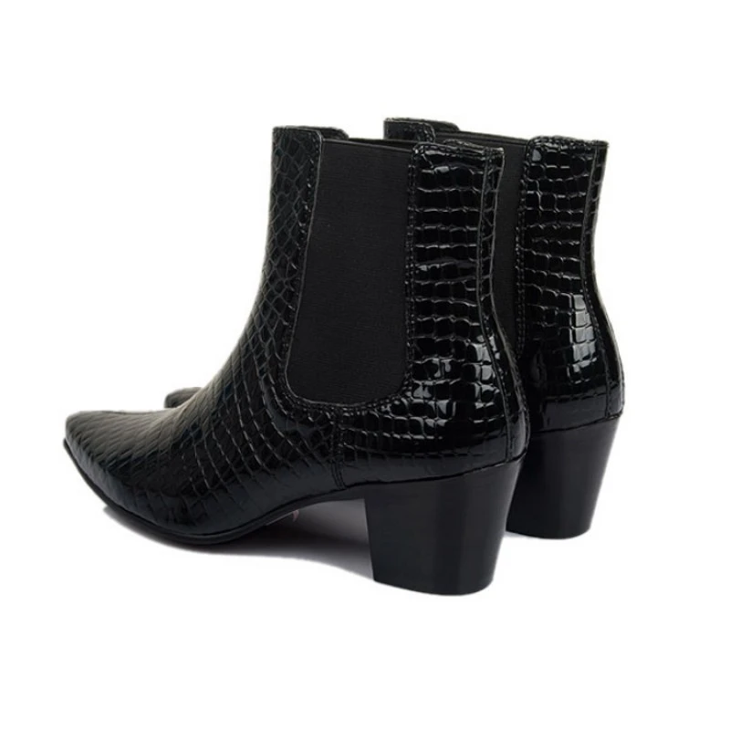 mens block heel boots