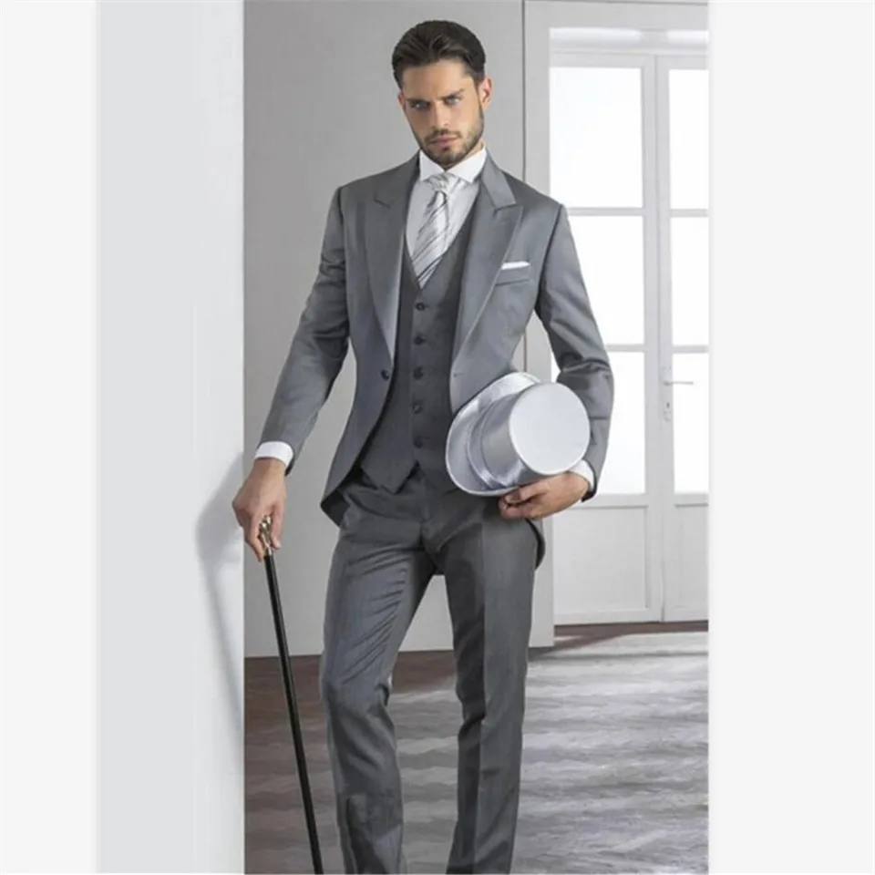 Style and color Мужской костюм Smolking Noivo Terno, приталенный, Easculino, вечерние костюмы для мужчин, для свадьбы, выпускного(пиджак+ брюки+ жилет), жених, женат, ту - Цвет: Style and color
