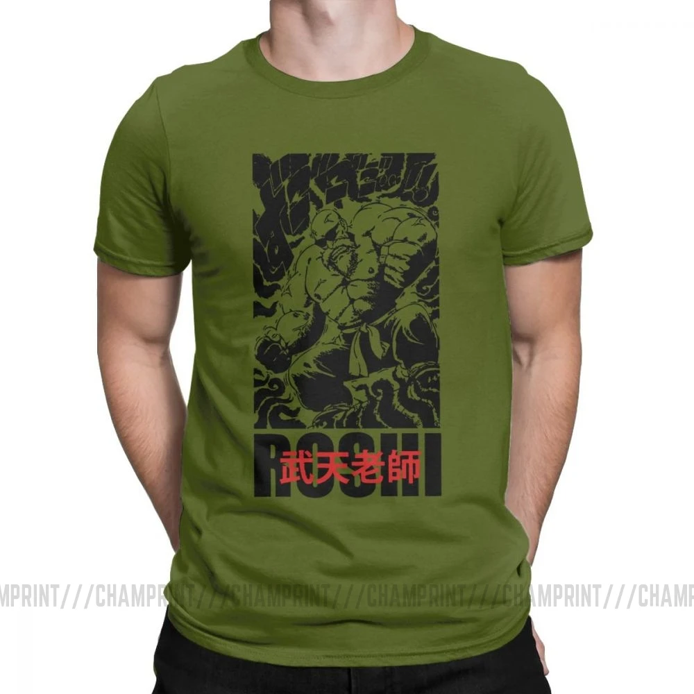 Roshi Dragon Ball мужские футболки Goku Super Saiyan Vegeta Dbz аниме ультра сон Харадзюку футболки с коротким рукавом хлопок - Цвет: Армейский зеленый