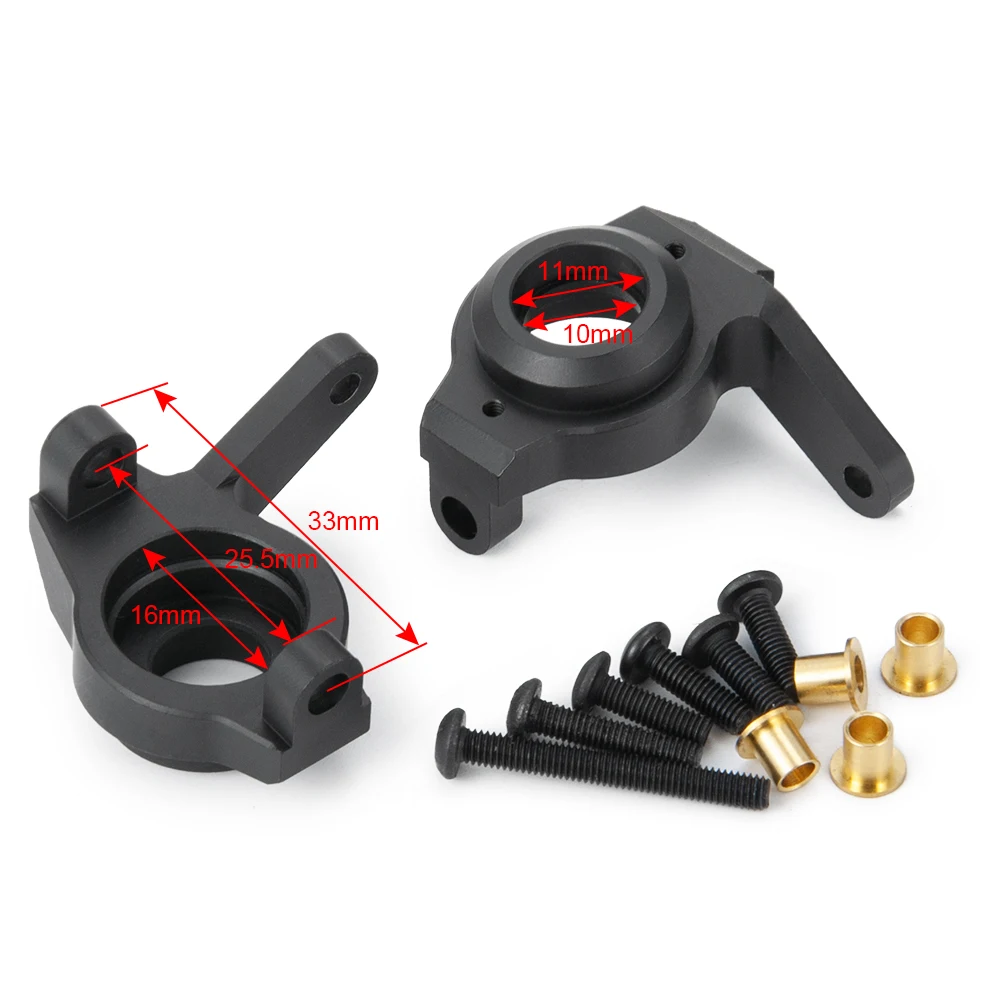 Axspeed 2 Pcs Set Aluminium Kemudi Depan Buku Buku Jari Hitam Untuk Axial Scx10 Ii Ax 1 10 Rc Crawler Parts Aksesoris Aliexpress