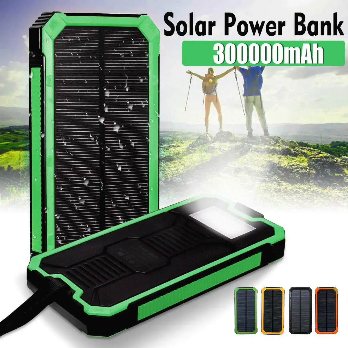 

LEORY 300000mAh Solar Charger Power Bank Portable External Battery Charger Dual USB Battery Charger Camping