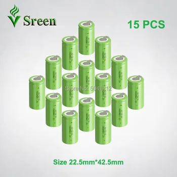 

Subc 1800mAh NI-CD With Nickel Sheet Rechargeable 1.2V SC Battery Cell DIY to Battery Packs Electronic Accumulator