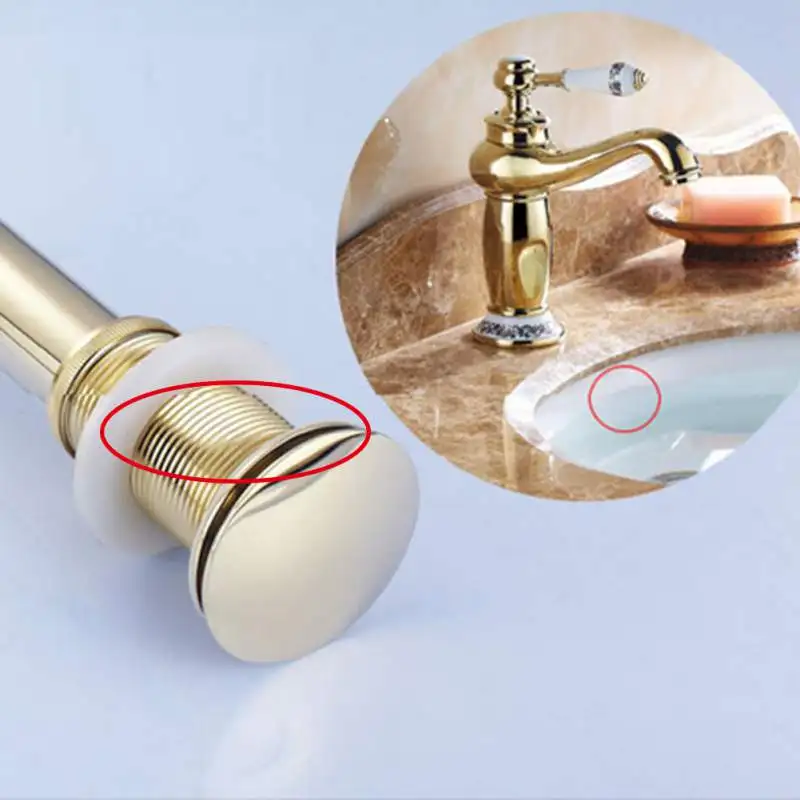 Bathroom Basin Sink Pop Up Drain Brass with& without Overflow Sink Waste Drainer