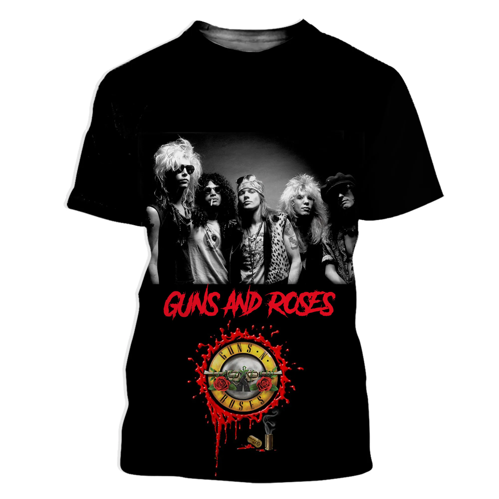 Новое поступление футболка для ночного спорта GUNS N ROSE мужчин и женщин новая