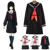 S-5XL Jigoku Shoujo Enma Ai Summer Sailor Suit JK School Uniform Students Cloth Tops Skirts Anime Cosplay Costumes 1