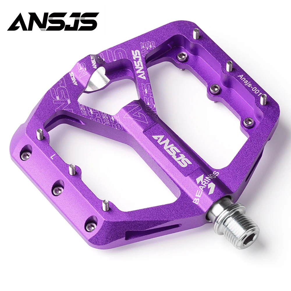 Нескользящие педали ANSJS для горного велосипеда ультрапрочные цветные Cr-Mo CNC