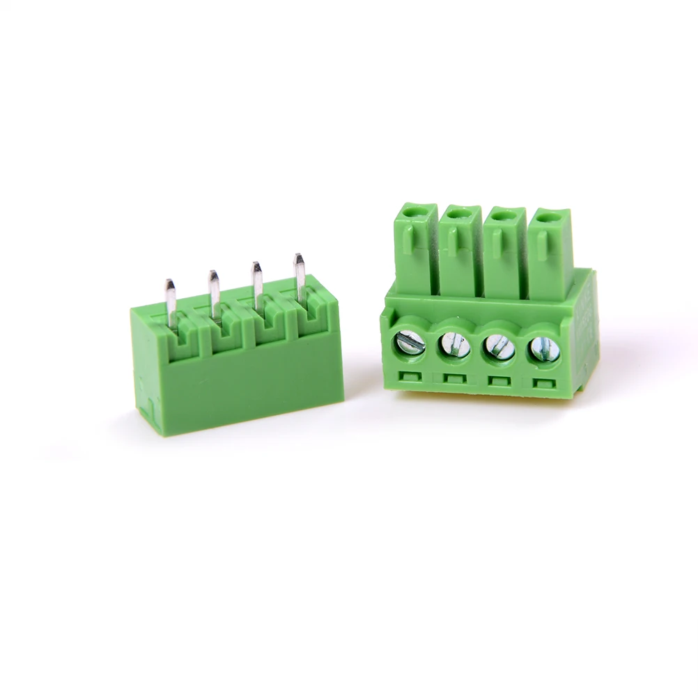 

ZLinKJ 10PCS/lot 4Pin Plug-in Screw 3.81mm Terminal Block Connector Pitch PCB Mount Screw Terminal Block Connector - Fits PCBs!