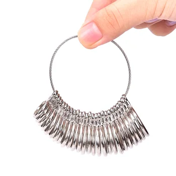 

Good Quality Aluminium Ring Sizer Mandrel Finger Sizing Measuring Stick And Stainless Iron Ring Sizer Gauge Set Jewelry Tools