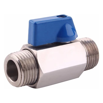 

Ball Valve 1/2inch 304 Stainless Steel Mini Ball Valve Male and Male NPT Great for Head Flow Control Valve