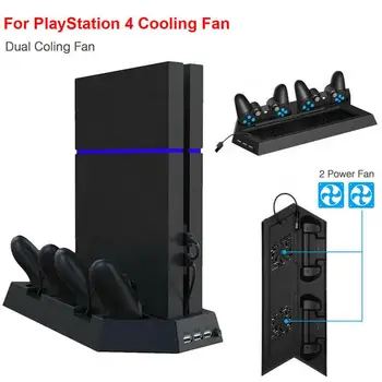 

PC USB High Quality Stands For PS4 Vertical Stand Cooling Fan Controller Charging Station PlayStation 4