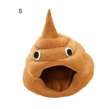

Cute Cat Teddy Winter Warm Kennel Creative Poop Shape Pet Nest Dog Sleeping Bag Pet Supplies New Dropshipping