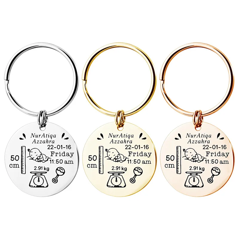personalised baby keyring