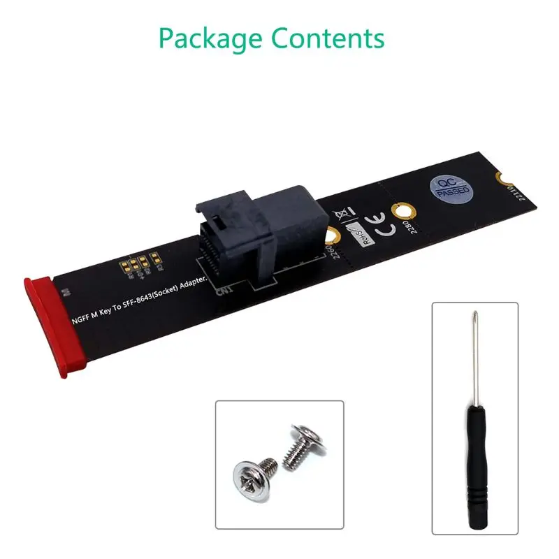 

M.2 Module with Mini-SAS H D (SFF-8643) 36-Pin Connector for U.2 SFF-8639 NVMe X6HA