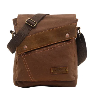 

Casual Vertical Shoulder Bag Travel Bag Canvas Messenger Bag Men's Retro Messenger Bag