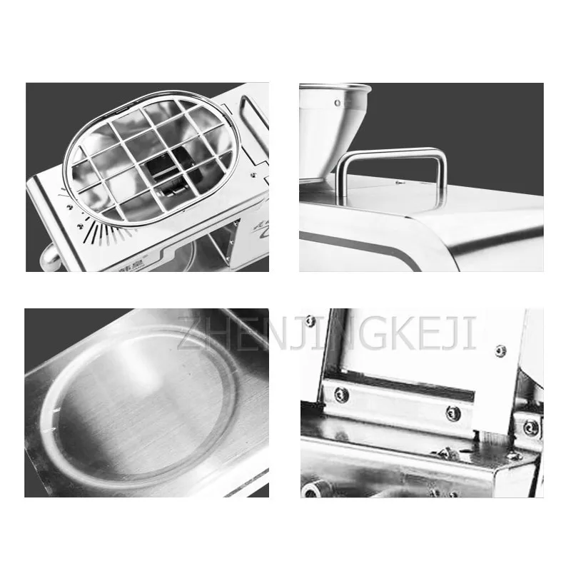 Oil Press Machine Commercial/Household Machinery Peanuts Oil Extractor Stainless steel Hot/cold Double Fried Processing Presser