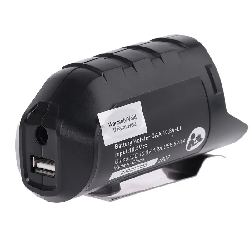 

USB Adapter Charger Holster Replacement For BOSCH Professional Li-ion Battery 10.8V/12V BHB120 AC/DC Adapters Power Supplies