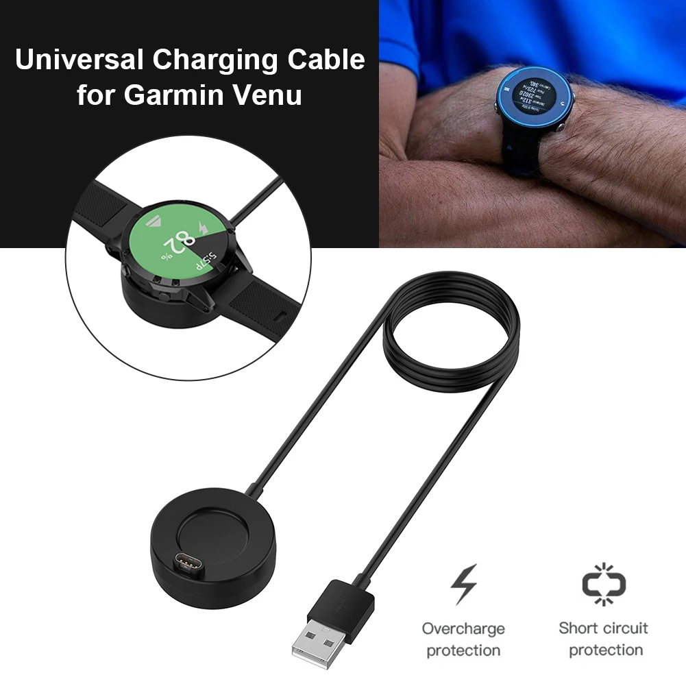Dock Charger USB Charging Cable Cord for Garmin Venu 2/Venu 2S/fenix 5/forerunner 745/935/945/245 Approach S62 For | Электроника