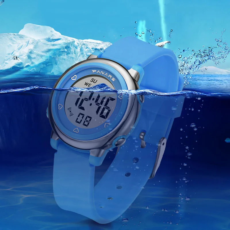 Children Watches For Boys Girls Kids Digital Wacth Multifunctional LED Colorful 50M Waterproof