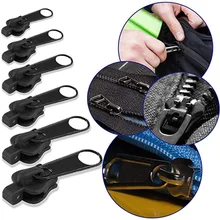 6/12 pçs zíper reparação universal kit de correção instantânea substituição zip slider novo design zíperes costurar tamanho diferente puxar extrator fim ajuste