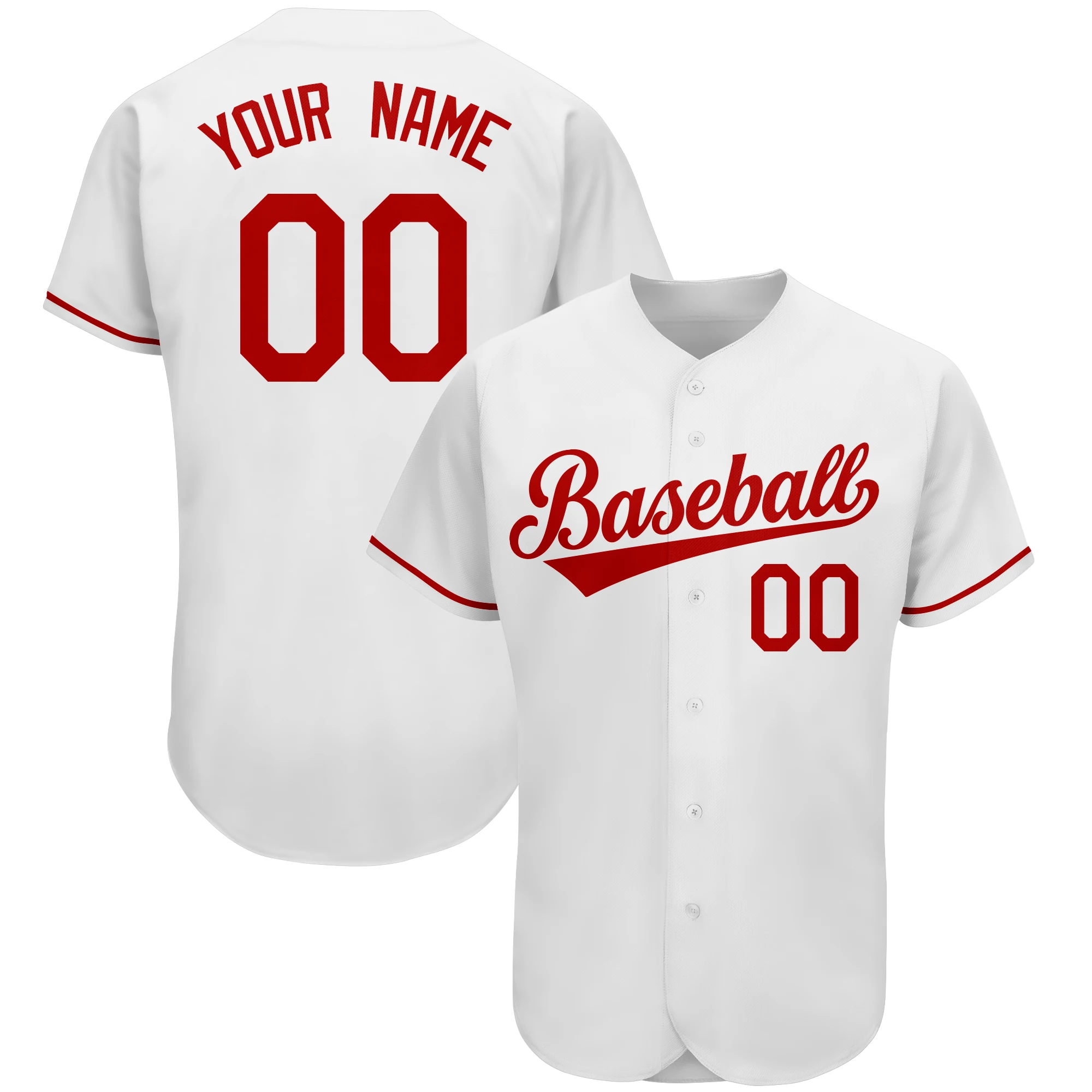 Novel Baseball Jersey Shirt Professional Softball Competition Training Uniform Printed Team Name Number for Men/Youth