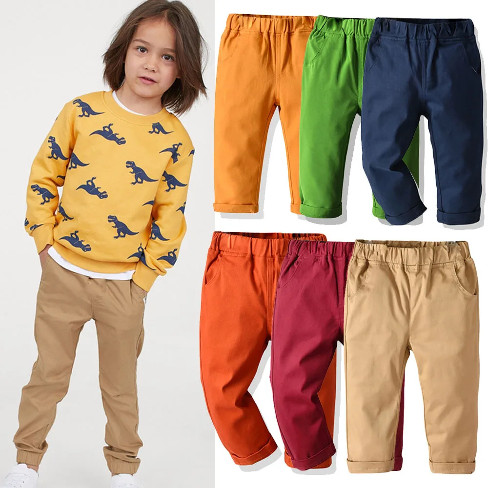 pantalon de marque en coton pour vêtement décontracté pour jeans cargo pour enfant de