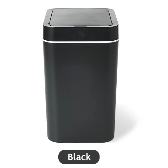 Konco мусорный бак Интеллектуальный водонепроницаемый мусорные ящики Автоматическая Индукционная электрическая мусорная корзина мусорные банки Тип зарядки Тип батареи - Цвет: BLACK