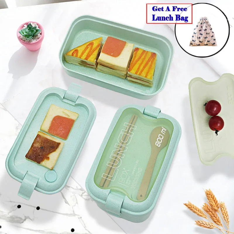 850 мл микроволновая печь Bento коробка Пшеничная солома Ланч бокс здоровый материал